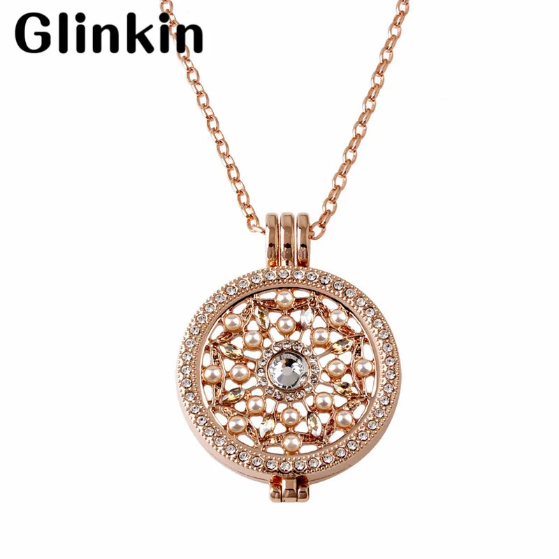 Для женщин Монеда Jewelry 33 мм Жемчуг из бисера Монета Цепочки и ожерелья Fit с 35
