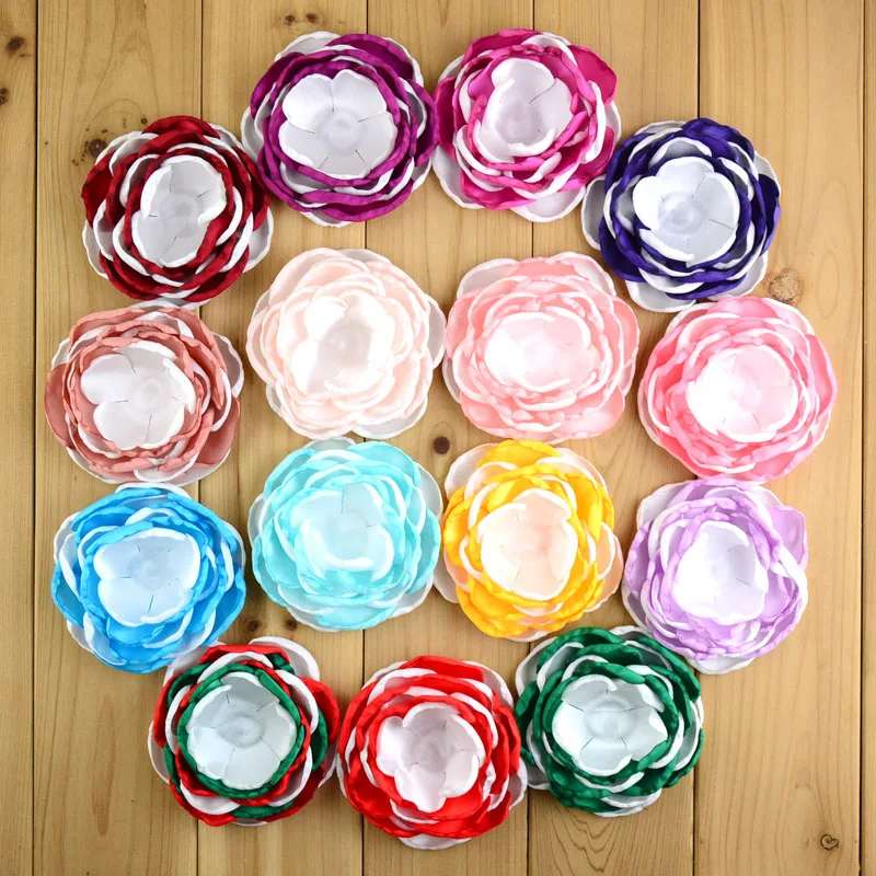 Рождественские подарки 15 шт./лот цветы на голову для девочек 25 цветов 3 75 дюймов