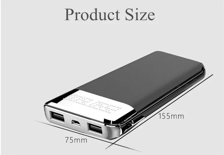 Power Bank 10000mAh Qi Беспроводное зарядное устройство для iPhone X портативное мобильного