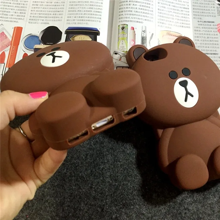 3D стильная футболка с изображением персонажей видеоигр Сумка-медведь для iPhone 5 C 5S