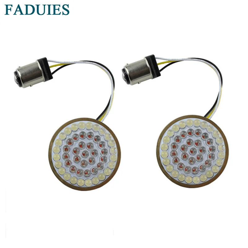

FADUIES Motorcycle 1157 LED Turn Signal Inserts For Motor Sportster / Touring 2014-2017 (Rear (1157) Turn Signals White/Amber
