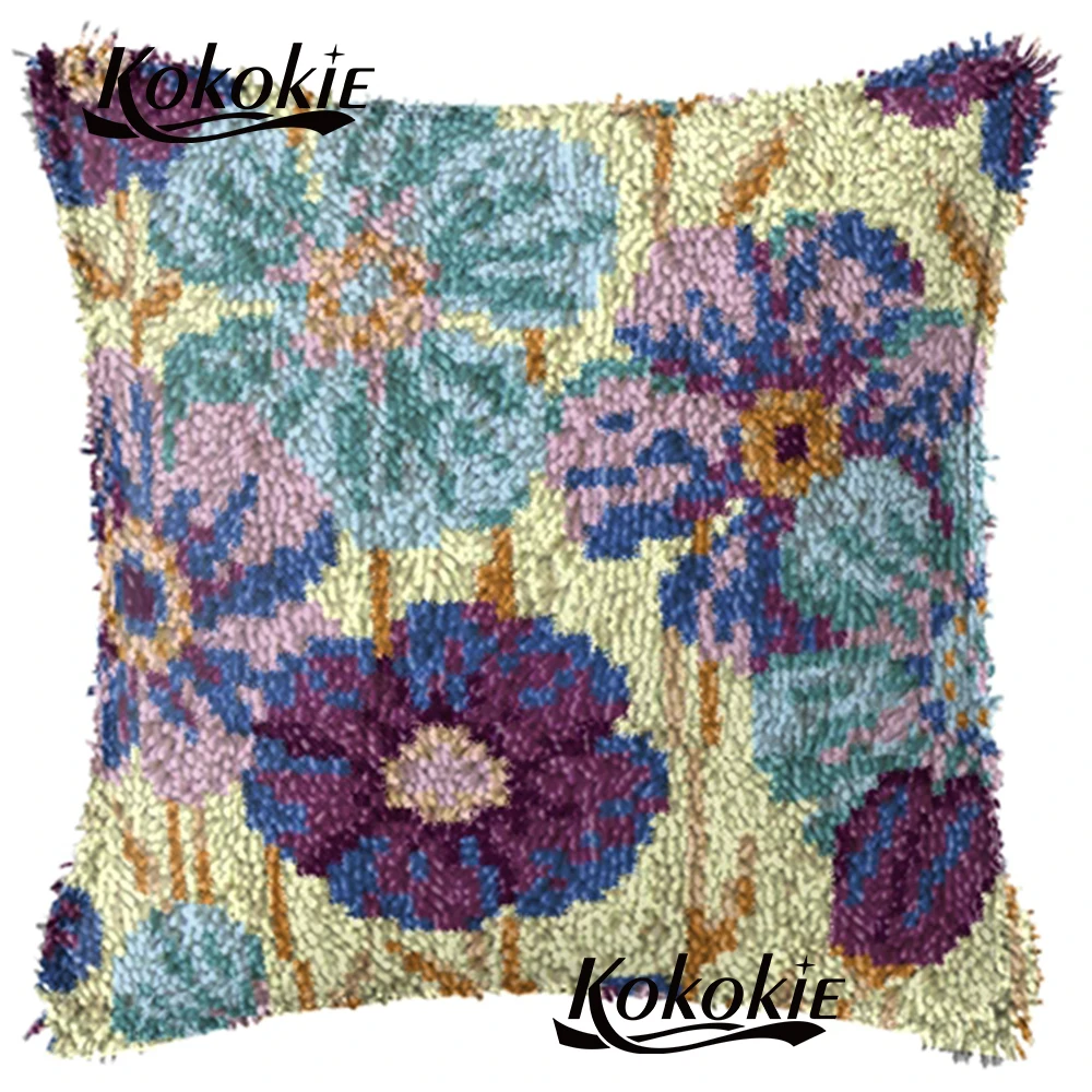 handmade cushion mat cross stitch making kits embroidery needlework sets handicraft Latch hook rug pillow kits diy rug 3d carpet