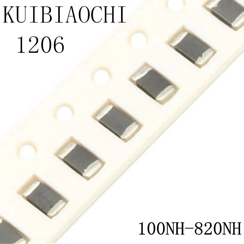 50 шт./лот 1206 SMD индуктор 100nH 120nH 150nH 180nH 220nH 270nH 330nH 390nH 470nH 560nH 680nH 820nH|inductor 100nh|100nh