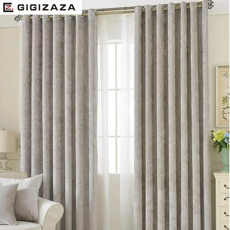 Снежная леди занавес для окна серый цвет высокая черная синель ткань жалюзи