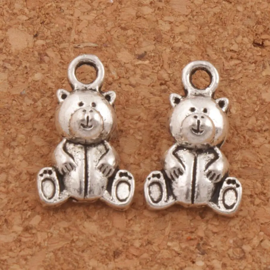 

40pcs Sitting Bear Spacer Charm Beads Zinc Alloy Pendants Alloy Handmade Jewelry DIY L070 10x15.7mm