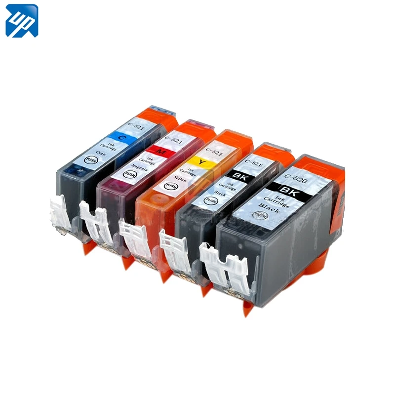 Пурпурный Pgi-520 PGI 520 BK CLI 521 BK C M Y чернильный картридж для canon PIXMA MP540/MP550/MP560/MP620/MP630/MP640 принтер с чипом - Цвет: Пурпурный