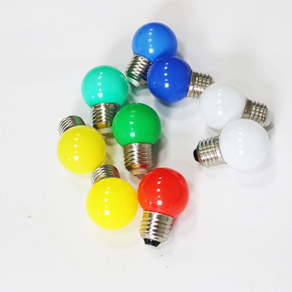20 шт. светодиодные лампы E27 220 В G45 цветные RGB SMD 2835|Светодиодные и трубки| |