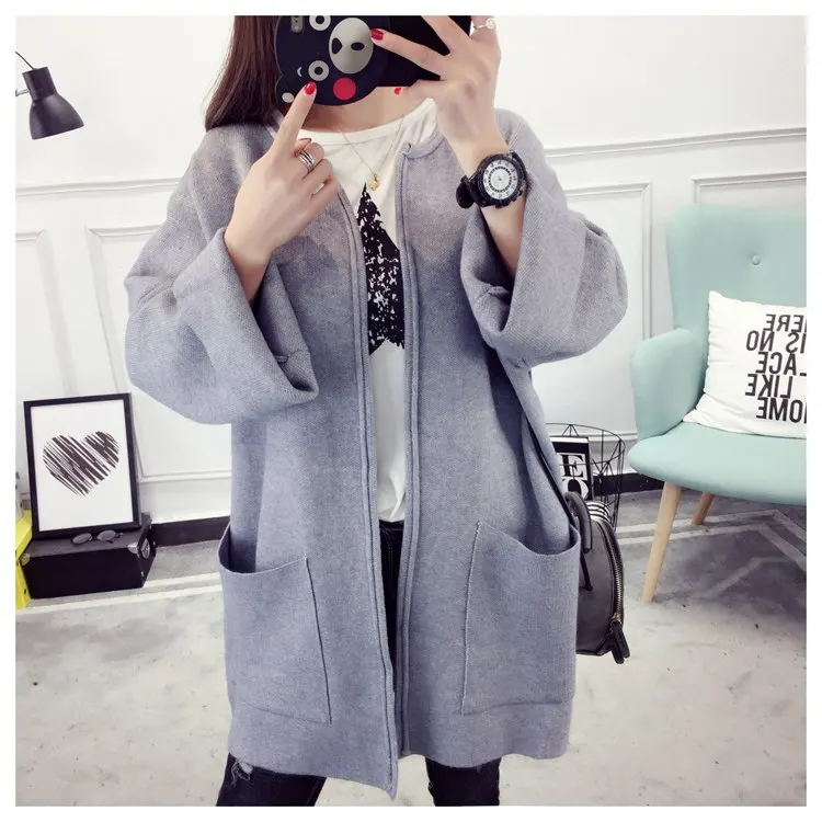 2017 Женская Винтаж Кардиганы для женщин тонкий трикотаж основной свитер женский