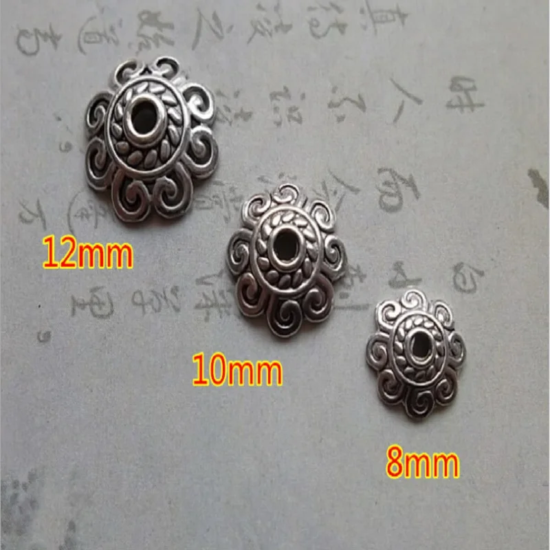 MEIBEADS 50 шт./лот 8 мм/10 мм/12 мм сплав DIY Bead Cap розетка ретро имитация серебра цвет