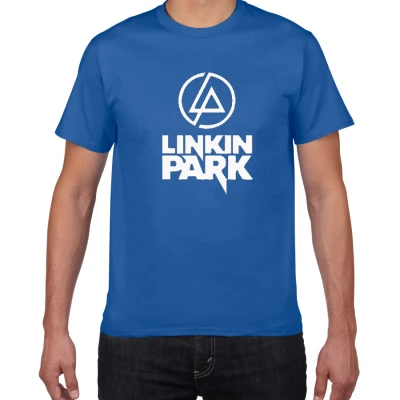 sapphire blue Летняя модная мужская футболка Lincoln LINKIN Park, футболка из хлопка, высокое качество, одежда Linkin, мужские короткие топы, футболки для мужчин - Цвет: sapphire blue