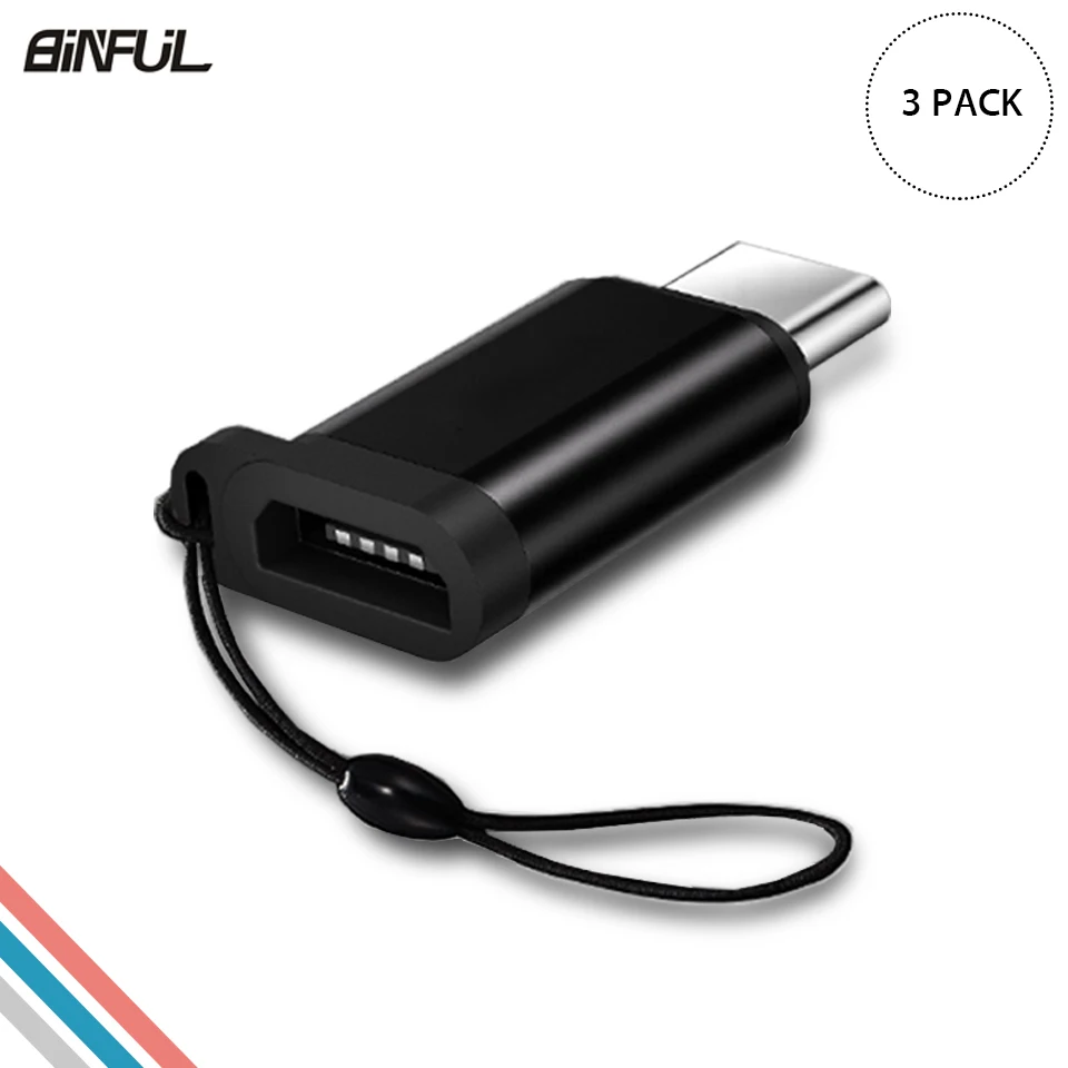 Переходник с Micro USB мама на Type C папа 3 шт.|Переходники и адаптеры| |