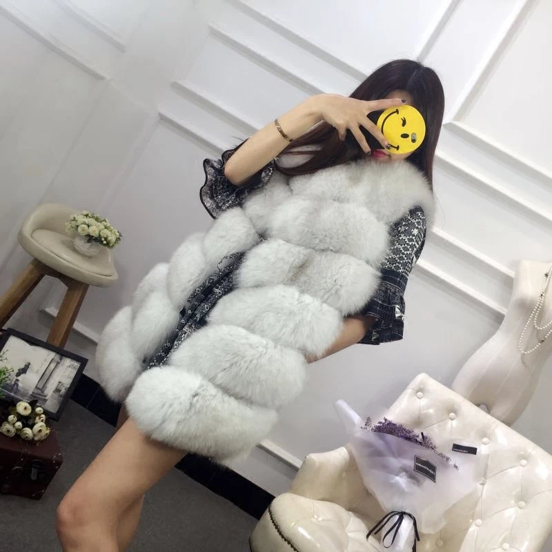 

MIARA.L fox fur fur vest female long mink fur vest vest cultivate one's morality show thin joker faux fur coat wholesale