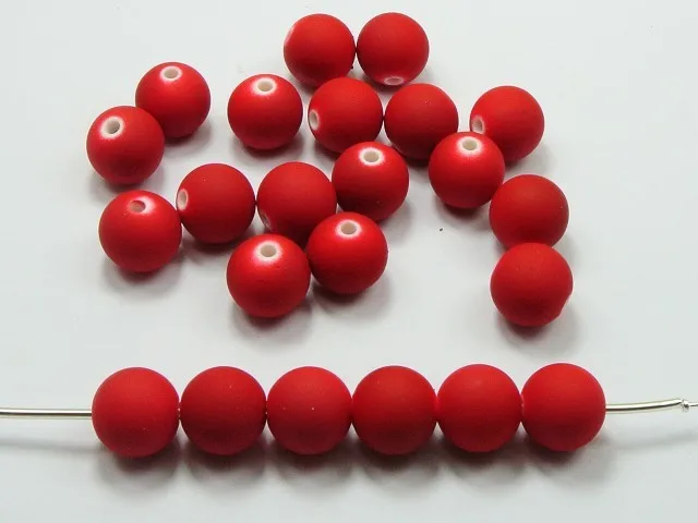 100 Смешанные матовые флуоресцентные Неоновые бусины акриловые Круглые 10 мм (3/8