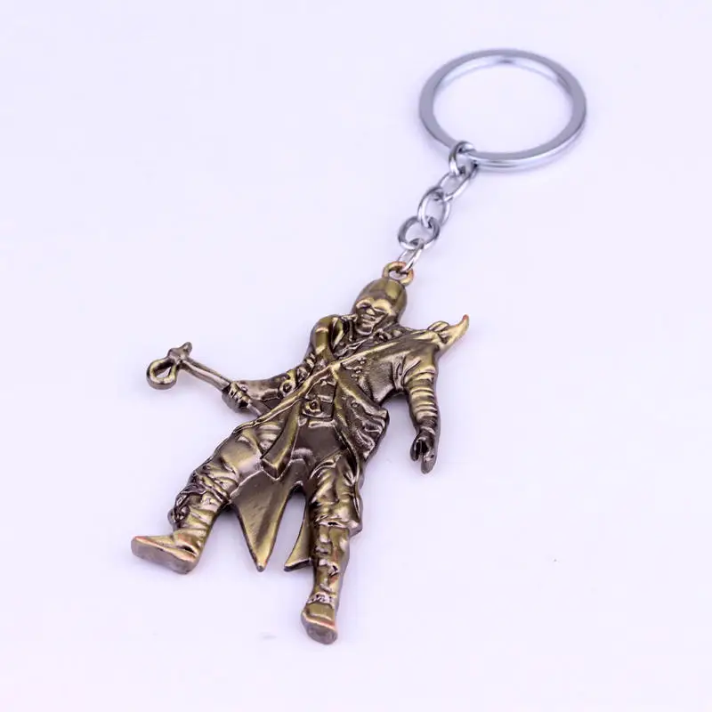 br Игра Assassins Creed сплав брелок держатель винтажный жетон металлический для собаки брелок Кольца Подвески ювелирные изделия подарок для фанатов Человек - Цвет: br