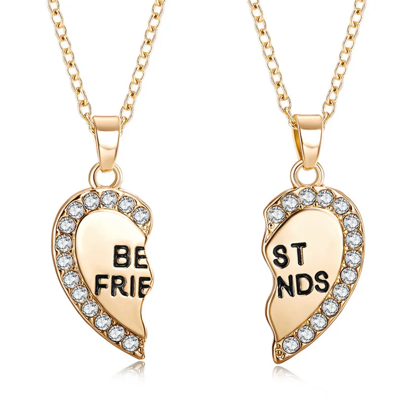 Ожерелье Collares De Moda лучший друг унисекс Мужские Женские кулон в виде сердца Драгоценная цепочка Erkek klye Новинка M#1