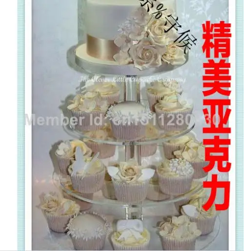 4 round acrylic cake tier rack hotel wedding cake cups champagne European cake stand acrylic cupcake stand