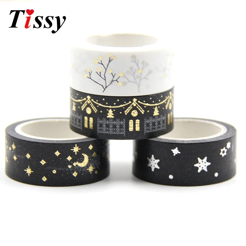 1 шт. 5 м клейкая лента белые и черные бумажные ленты васи Сделай Сам Рукоделие