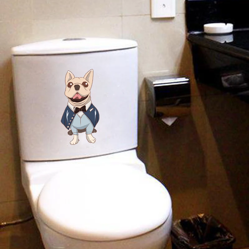 YOJA 12.1*23.2CM Cool Dog Funny BedRoom Home Decor Wall Decal Toilet Sticker T3-0509 | Дом и сад