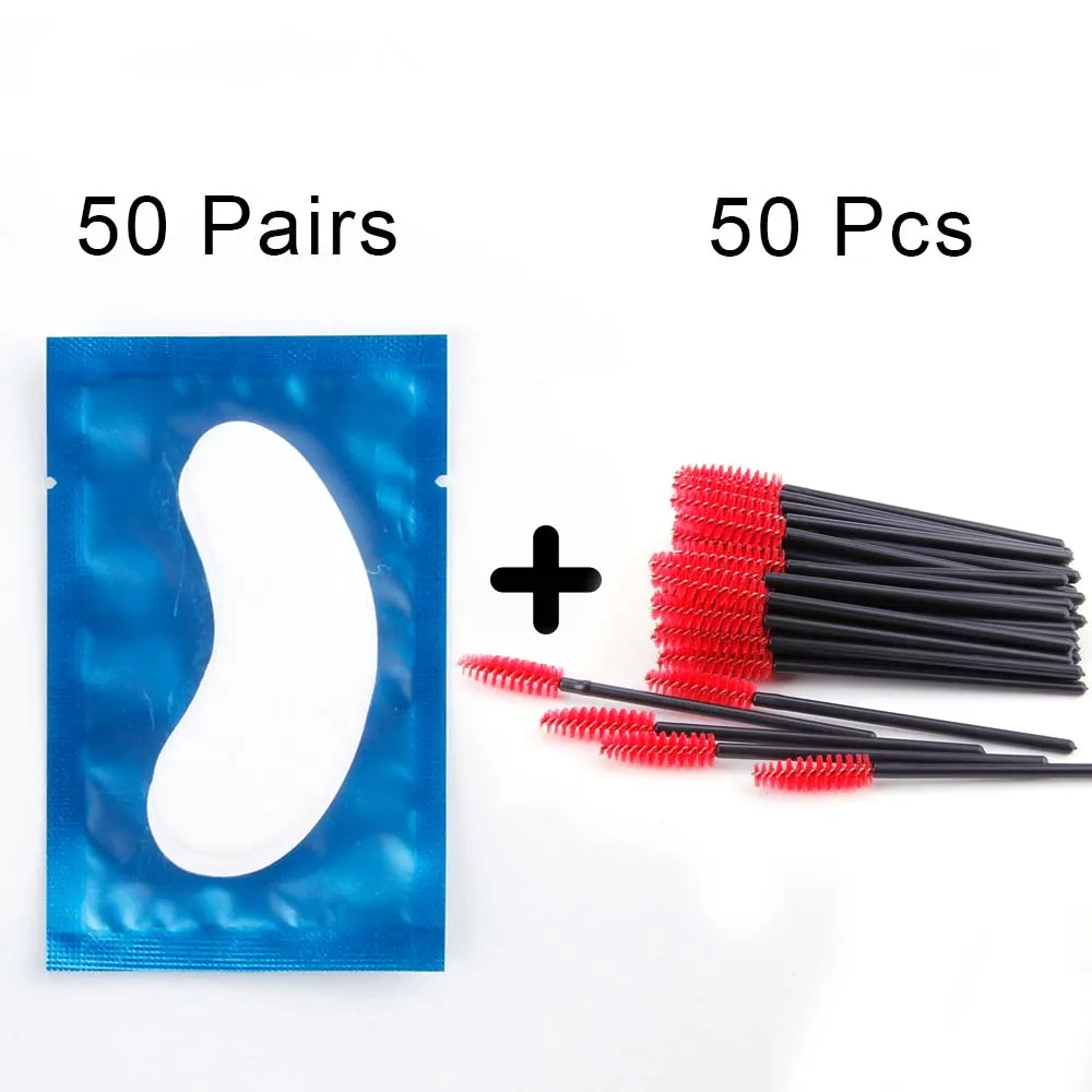 blue set4 100 шт накладки для глаз бумажные нашивки наклейки "ресницы" обертывание и 50 шт одноразовая щетка для ресниц для 150 шт ресницы удлинитель Макияж инструмент - Цвет: blue set4