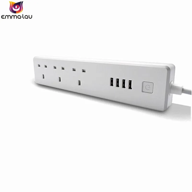 Умная розетка 110 В 220 10 А Wi Fi USB штепсельная вилка стандарта США ЕС Великобритании