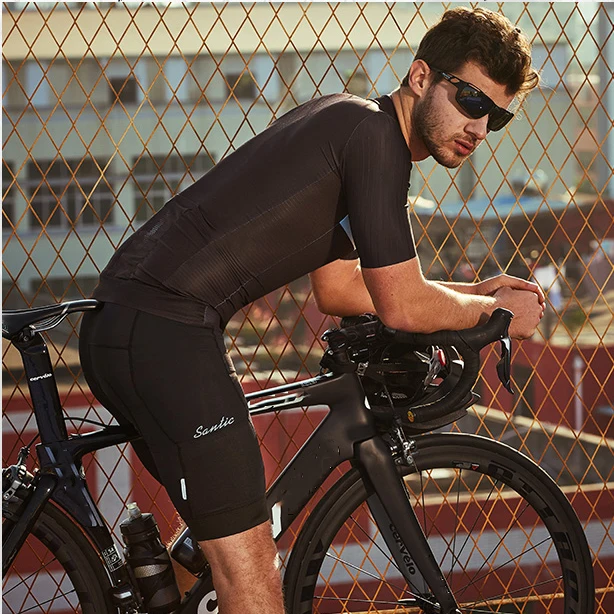 

Santic Men Cycling Shorts Bicycle Mtb Shorts Italy Imported 4D Pad Mountain Bike Shorts Anti-skip Hem Bottoms For 4-5 Hours Ride