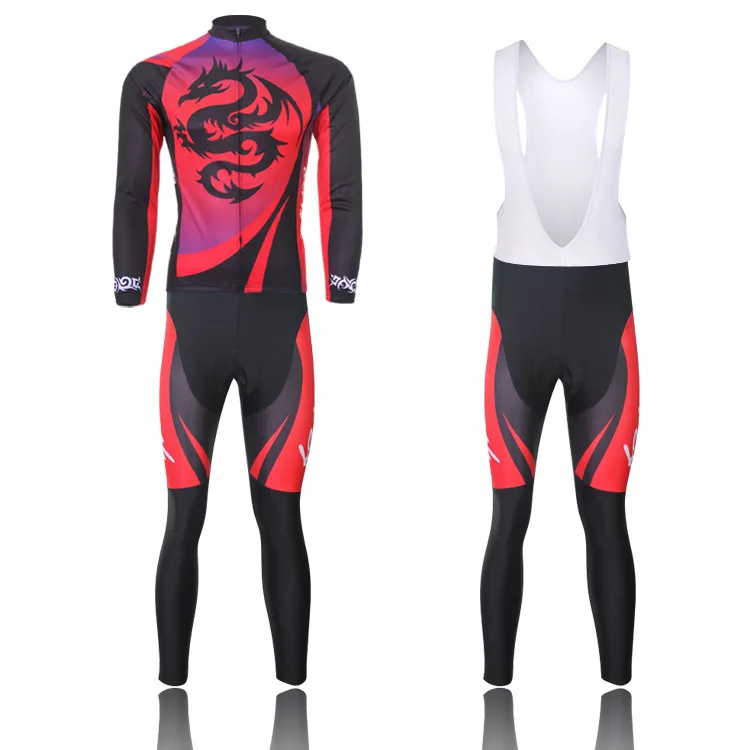 2016 Дракон Зимняя Термальная Руно Человек Велоспорт Джерси Велосипед С Длинным