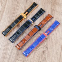 watch accessories mens leather strap for omega marine universe 9900 hippocampus 8900 20mm 22mm ladies waterproof sports strap