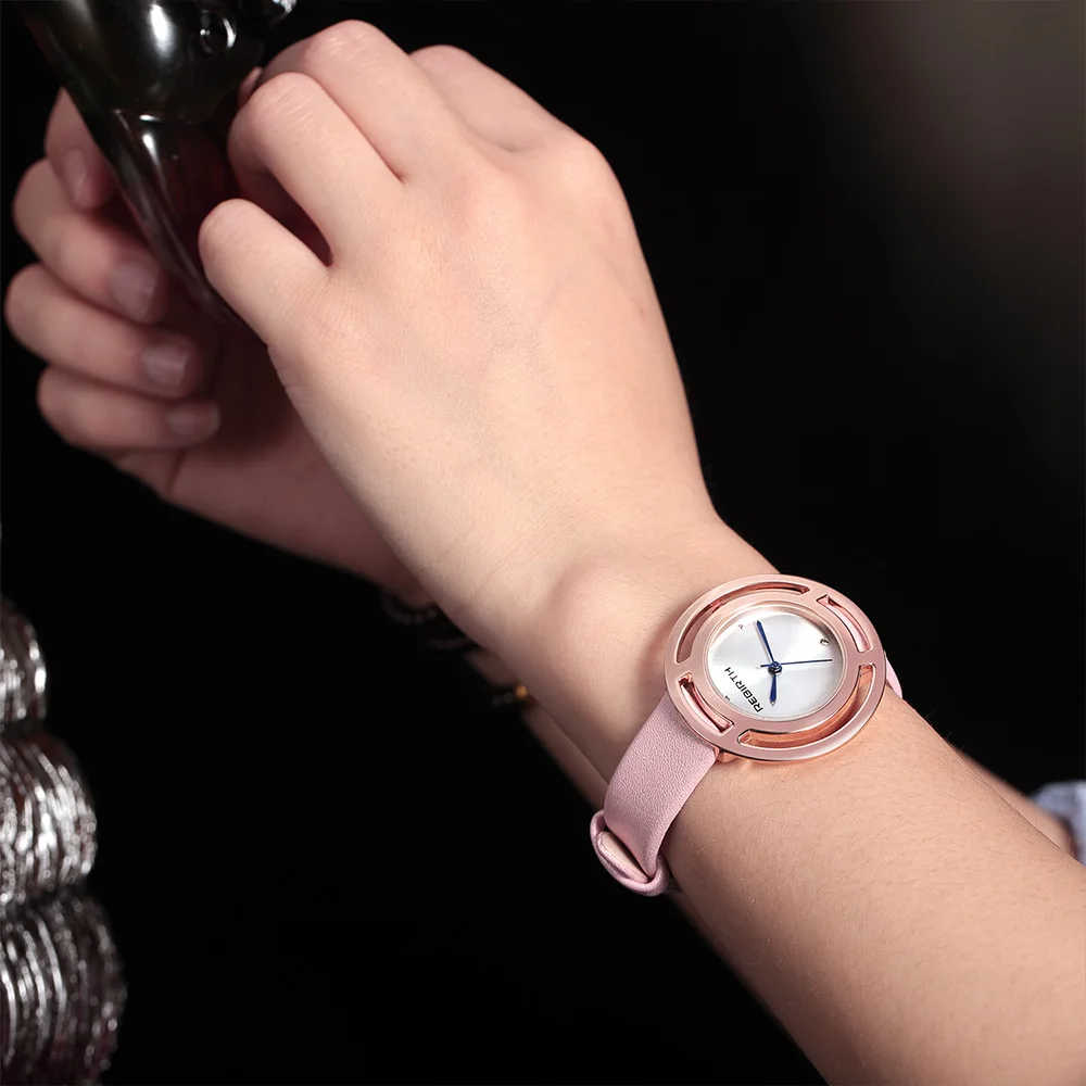 

New Listing Fashion Rhinestone WomenWatch Leather Strap Waterproof Quartz Luxury Women Simple Watch Relogio Feminino RelojHombre