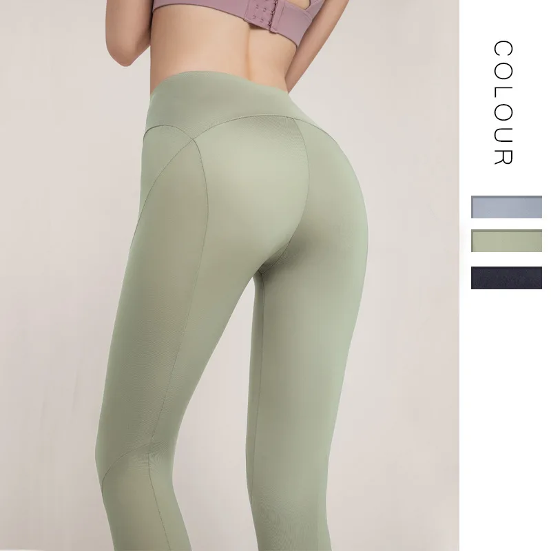 Oyoo Green Body Building Butt Lift штаны для йоги с высокой посадкой серые леггинсы спортзала