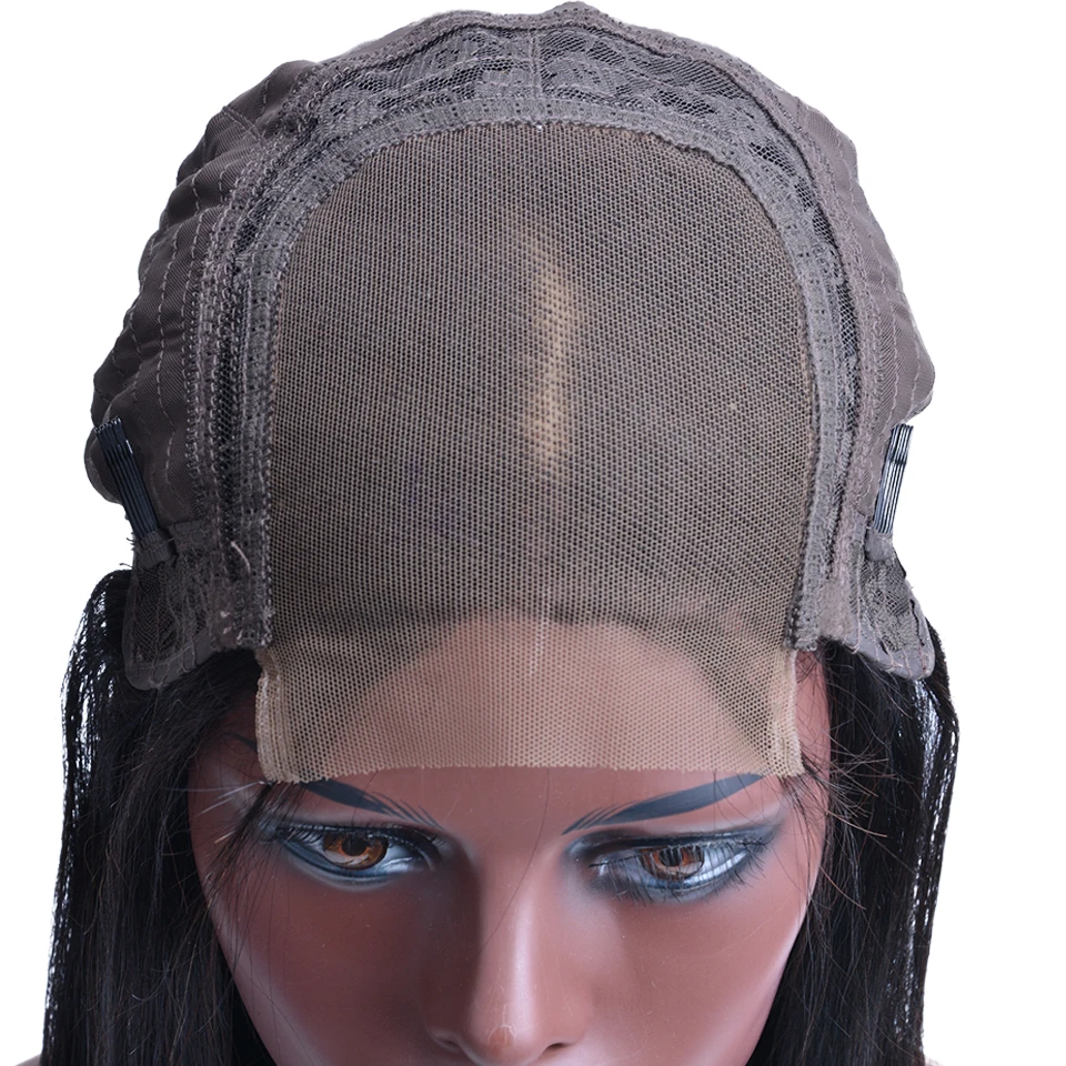 Бразильский Прямо Синтетические волосы на кружеве парик их натуральных волос