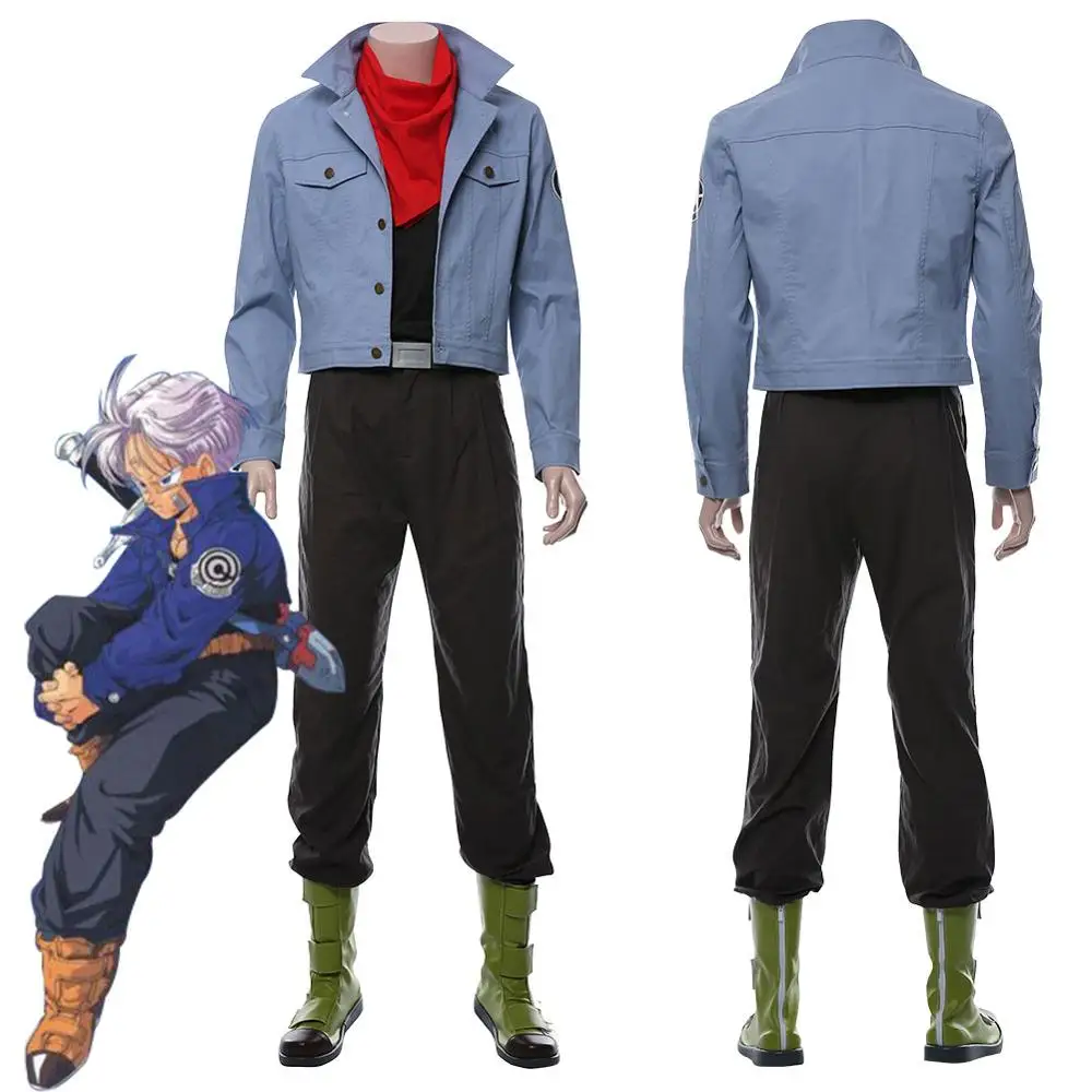 Аниме «драгонболл» Z Dragon Ball Супер Future Torankusu trunks косплей костюм наряд пальто сапоги Хэллоуин карнавальные костюмы