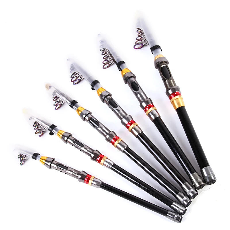 Шеран 99% Углеродного Волокна Супер Жесткий Черный Телескопическая Удочка