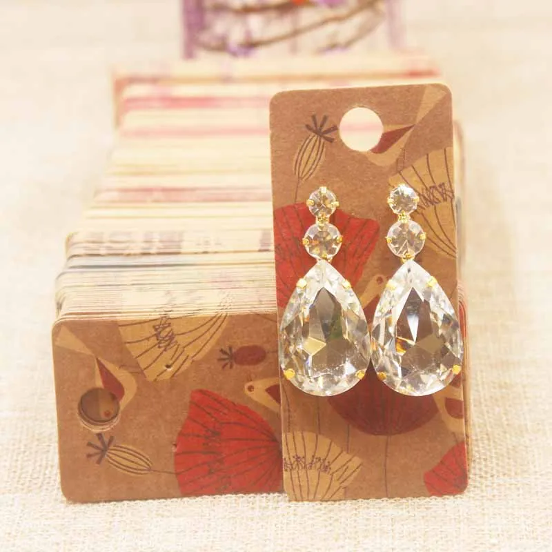 4*9 см винтажные крафт-Капельки серьги карты бумажный цветок/Marbel/Dreamcather jewerly Diy