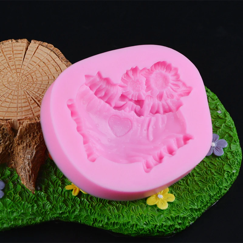 3D детское нижнее белье шорты цветы помадка шоколад силиконовая форма