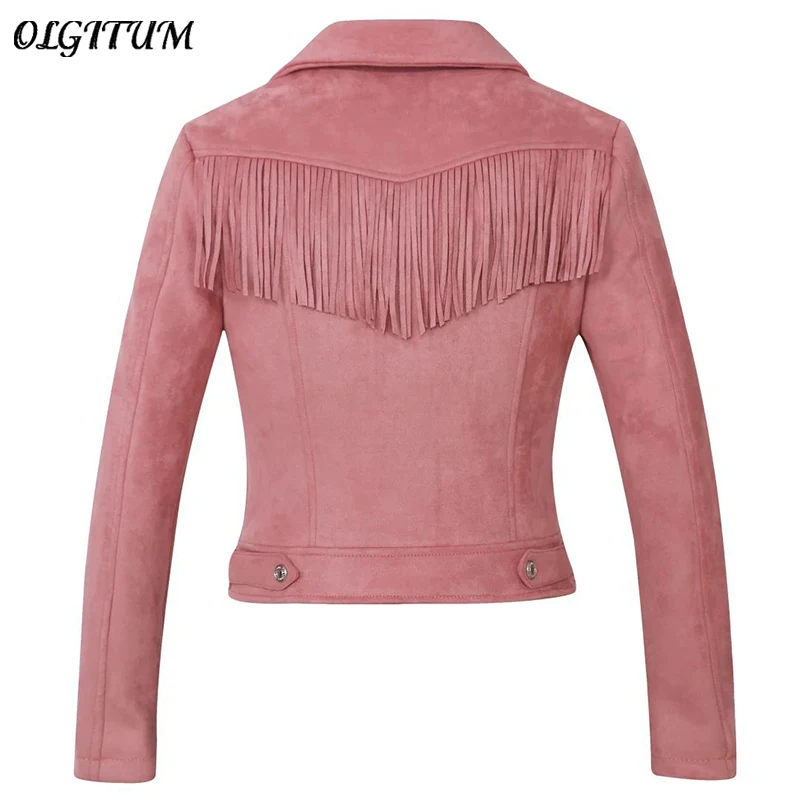 Горячая Распродажа 2019 женская новая замшевая куртка из искусственной кожи для