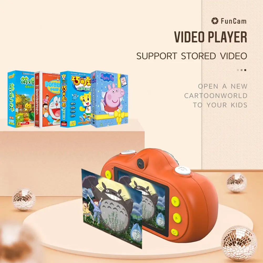 Hight Quality P8 Mini Children's Digital Camera HD 8MP DSLR Dual Lens Waterproof Camera With 2.4" TFT Screen Kids Toys