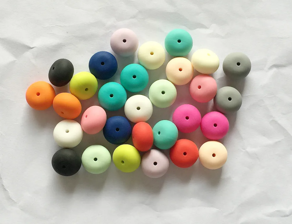 Новые силиконовые бусины abacus, 50 шт. Силиконовые Прорезыватели для зубов, набор из бисера DIY Силиконовое ожерелье, Детская силиконовая форма жевательные бусины