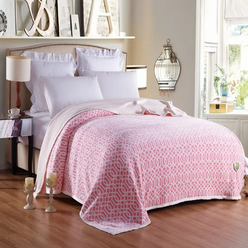 Мягкое одеяло теплые коралловые клетчатые пледы для путешествий фланелевый