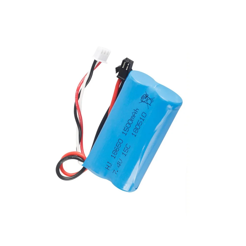 Lipo аккумулятор для Udi U12A Syma S033g Q1 Tianke H100 H101 BR 6088T QS 8019 8004 18650 15C SM Plug 2S 7 4 В 1500 мАч|Детали