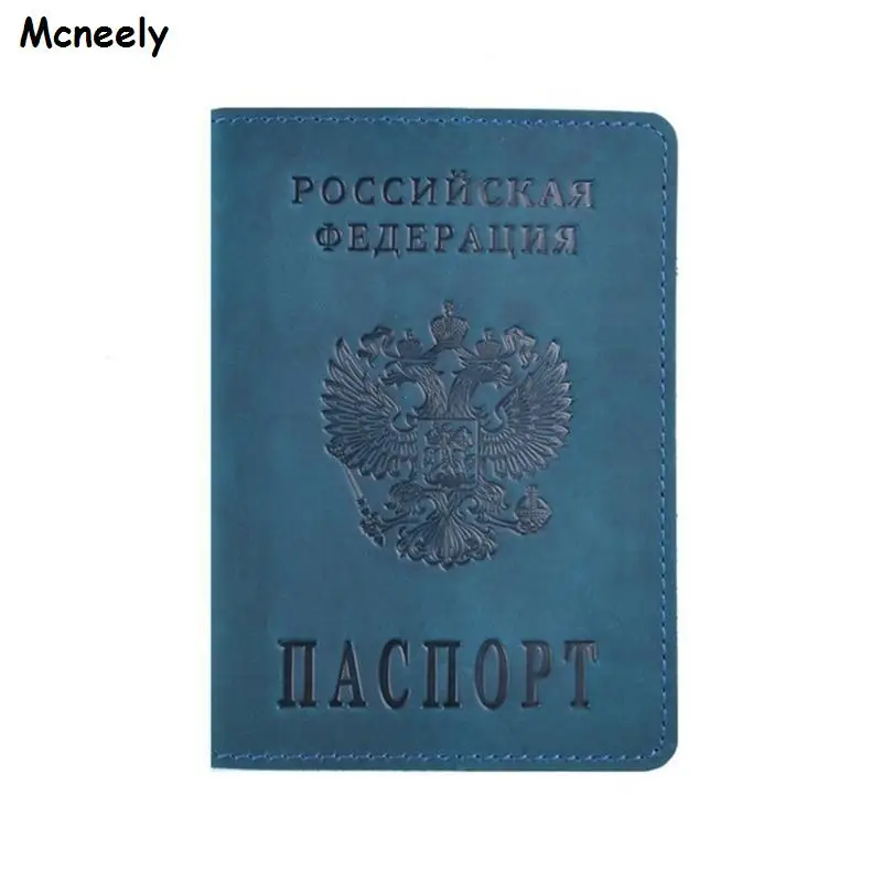 Новое поступление чехол для паспорта из натуральной кожи русского Crazy Horse кожаный