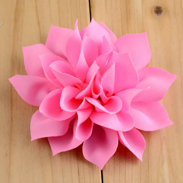 

120pcs/lot 3.6" 13Colors Artificial Double-Layer Lotus Flowers For Baby Hair Accessories Winter Fabric Flowers For Headbands
