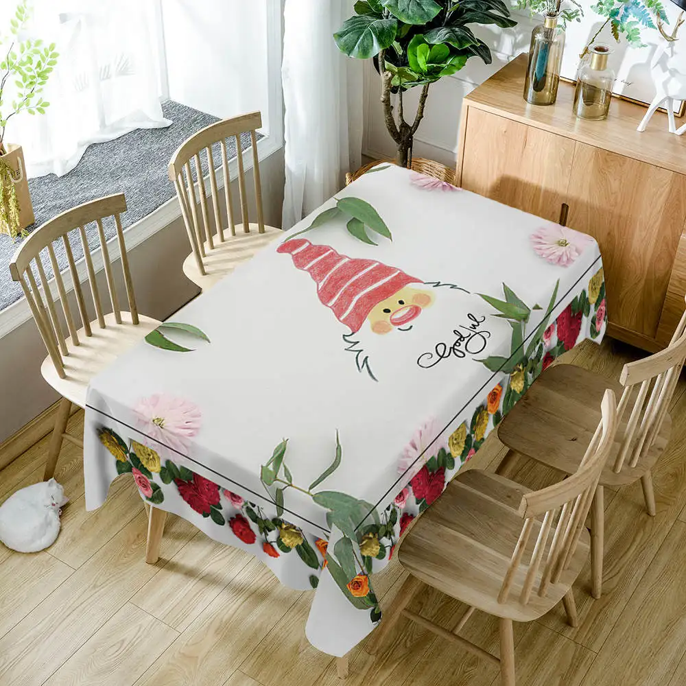 Color 3 140 см* 180 см Европейский стиль полиэстер 3D скатерть мультфильм автомобиль Рождественская елка узор Водонепроницаемая прямоугольная Свадебная скатерть - Цвет: Color 3