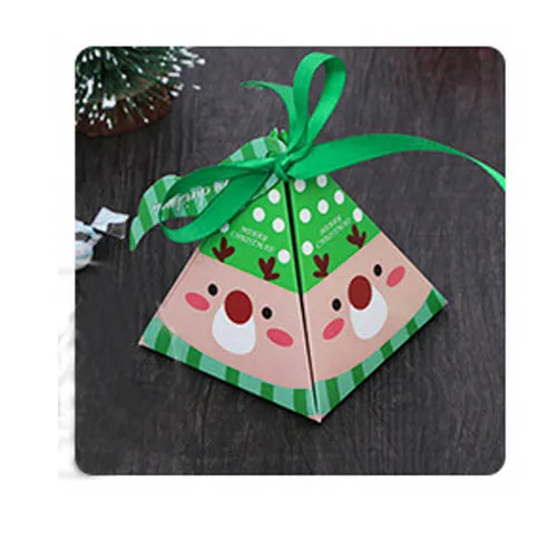 5PCS Christmas moos 5 шт. креативная Рождественская упаковка для конфет, Подарочная коробка для Рождественской Выпечки, маленькая упаковка, картонная коробка для украшения, Западный мешок для печенья, рождественские принадлежности - Цвет: 5PCS Christmas moos