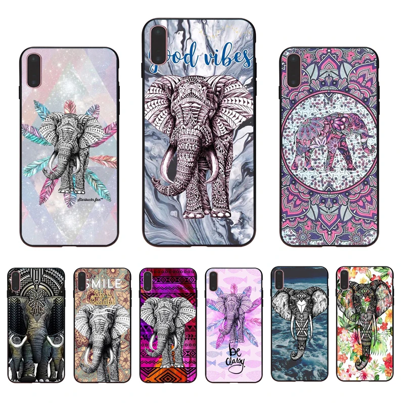 

IMIDO Elephant totem Silicone Soft Phone Case For Iphone 6 6S 6PLUS 6SPLUS 7 8 7PLUS 8PLUS X XS XR XSMAX 5 5S SE