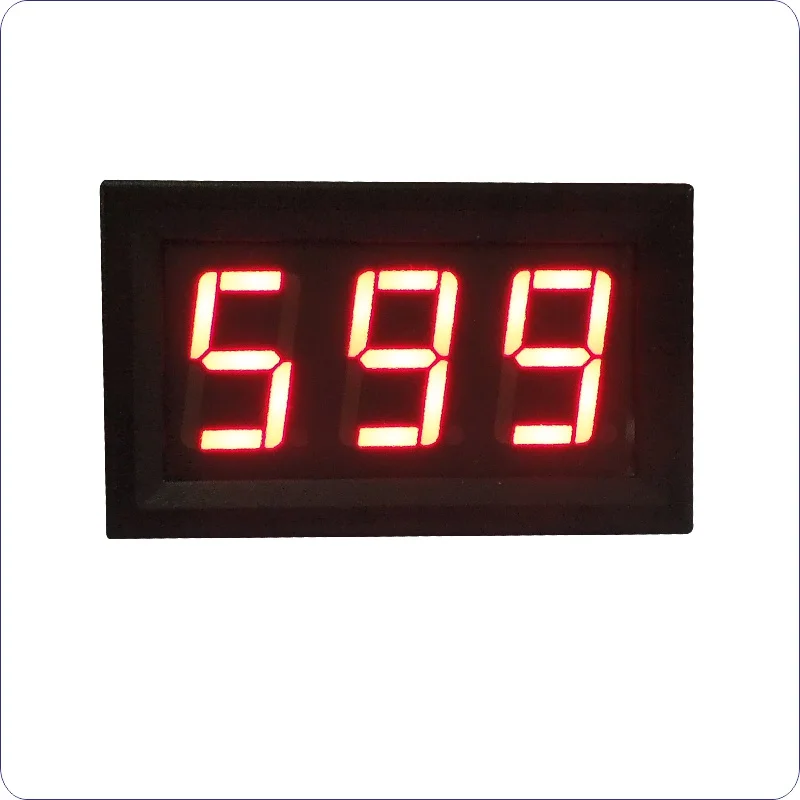 DC 0-600 В индикатор напряжения 0-500 в светодиодный цифровой измеритель напряжения вольтметр Панель метр Voltmetro черная белая крышка тестер напряжения - Цвет: Black cover-Red