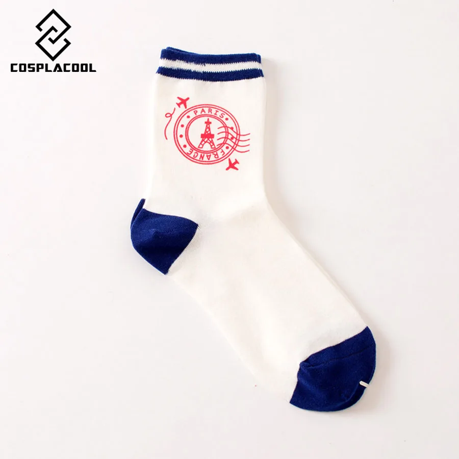 [Cospacool] Корейская Креативная печать на заказ Sokken модные хлопковые носки harajuku мультфильм носки милые забавные calcetines mujer