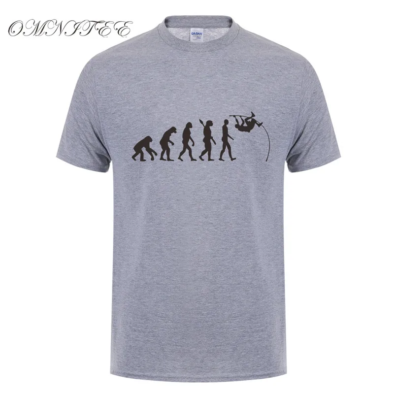 Футболка мужская с коротким рукавом хлопковая рубашка круглым вырезом эволюция