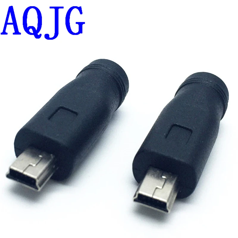 10 шт. 5 5x2 1 мм Женский к Mini USB Мужской Pin 5*2 Джек мини мужчина DC разъем адаптера