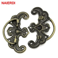 naierdi 5pcs retro bronze tone handles drawer cabinet desk door jewelry box pulls handle wardrobe knobs for furniture hardware