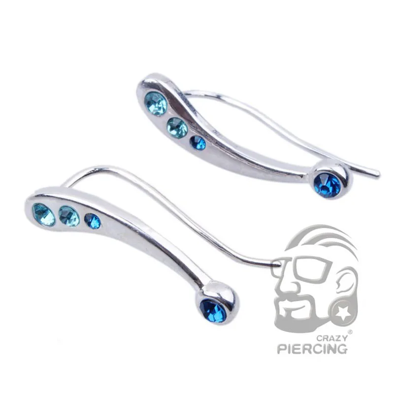 Серьги-штанги женские со стразами 2 шт./лот | Украшения и аксессуары
